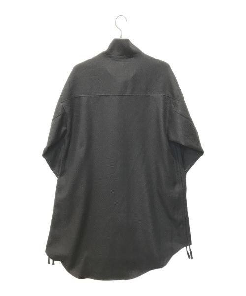 NO ID.（ノーアイディー）NO ID. (ノーアイディー) ドローストリングスハイカラーロングSH 455006-896S ブラック サイズ:ONEの古着・服飾アイテム