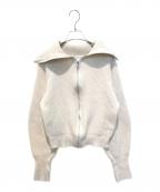 TODAYFULトゥデイフル）の古着「Washedwool Zip Knit」｜アイボリー
