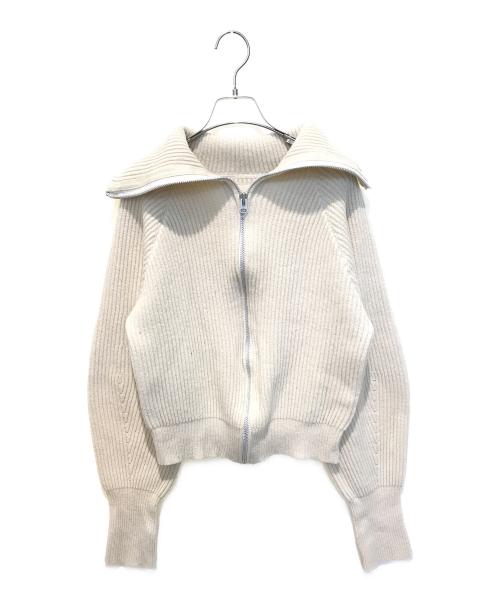 TODAYFUL（トゥデイフル）TODAYFUL (トゥデイフル) Washedwool Zip Knit アイボリー サイズ:Fの古着・服飾アイテム