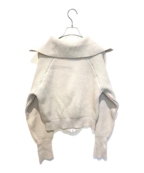 TODAYFUL（トゥデイフル）TODAYFUL (トゥデイフル) Washedwool Zip Knit アイボリー サイズ:Fの古着・服飾アイテム