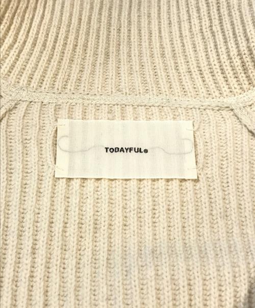 TODAYFUL（トゥデイフル）TODAYFUL (トゥデイフル) Washedwool Zip Knit アイボリー サイズ:Fの古着・服飾アイテム
