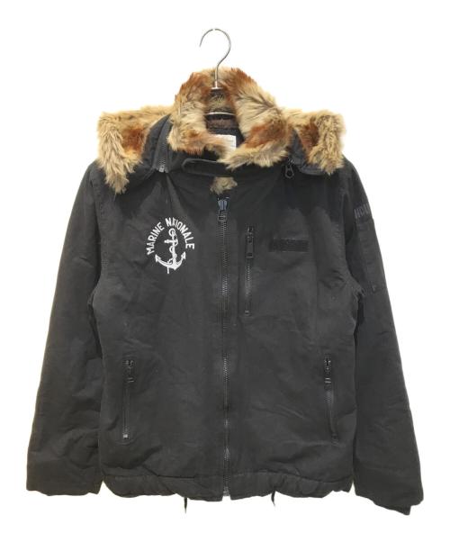 HOUSTON（ヒューストン）HOUSTON (ヒューストン) マリンデッキジャケット 5017 ブラック サイズ:XLの古着・服飾アイテム