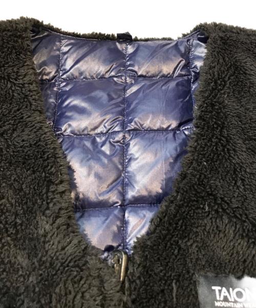 TAION（タイオン）TAION (タイオン) ボアダウンベスト ブラック サイズ:Mの古着・服飾アイテム