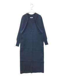 COLLAGE GALLARDAGALANTE（コラージュ ガリャルダガランテ）の古着「ニットワンピース　CLZ1041109A0004」｜ネイビー