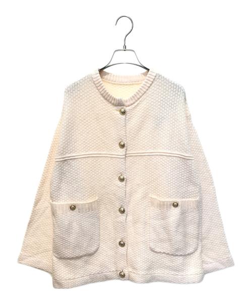 COLLAGE GALLARDAGALANTE（コラージュ ガリャルダガランテ）COLLAGE GALLARDAGALANTE (コラージュ ガリャルダガランテ) ニットジャケット　CLZ1032605A0002 アイボリー サイズ:F 未使用品の古着・服飾アイテム