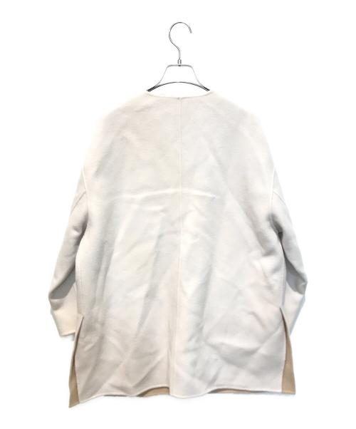 UNITED ARROWS（ユナイテッドアローズ）UNITED ARROWS (ユナイテッドアローズ) ノーカラーリバーシブルコート ベージュ サイズ:36の古着・服飾アイテム