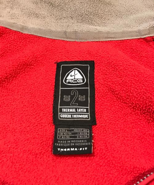 NIKE ACG（ナイキエーシージー）NIKE ACG (ナイキエーシージー) THERMAL LAYER 2 フリースジャケット レッド サイズ:Lの古着・服飾アイテム