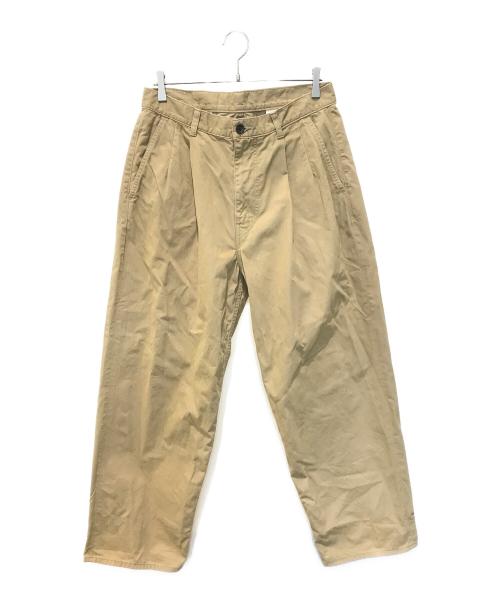 Graphpaper（グラフペーパー）Graphpaper (グラフペーパー) Military Cloth 2 Tucks Pants　GU193-40063B ベージュ サイズ:1の古着・服飾アイテム