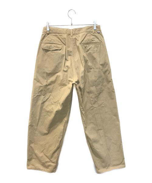 Graphpaper（グラフペーパー）Graphpaper (グラフペーパー) Military Cloth 2 Tucks Pants　GU193-40063B ベージュ サイズ:1の古着・服飾アイテム