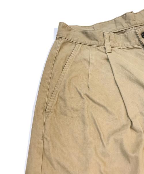Graphpaper（グラフペーパー）Graphpaper (グラフペーパー) Military Cloth 2 Tucks Pants　GU193-40063B ベージュ サイズ:1の古着・服飾アイテム