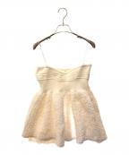 MAISON SPECIALメゾンスペシャル）の古着「ラッフルニットビスチェ　21221315201」｜ホワイト