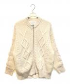 CLANE HOMMEクラネ オム）の古着「ケーブルボアニットブルゾン」｜アイボリー