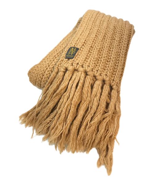 BATONER（バトナ―）BATONER (バトナ―) 大判ニットマフラー ブラウンの古着・服飾アイテム