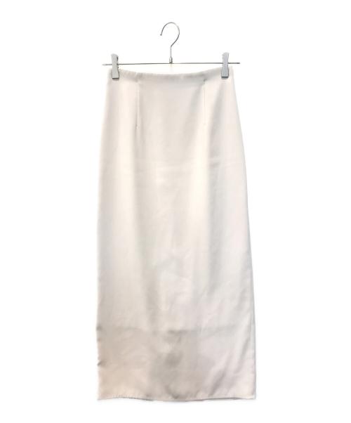 anuans（アニュアンス）anuans (アニュアンス) バックサテンタイトスカート ロングスカート　1523321162-1 ホワイト サイズ:Sの古着・服飾アイテム