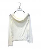 FRAY IDフレイ アイディー）の古着「カシミヤシルクオフショルプルオーバー　FWCT244148」｜アイボリー