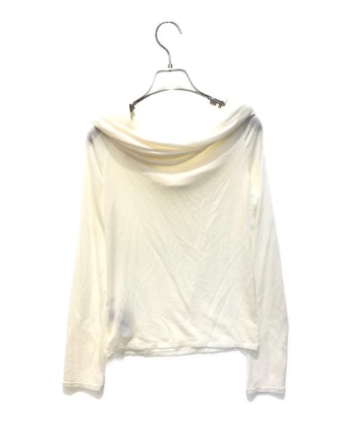 FRAY ID（フレイ アイディー）FRAY ID (フレイ アイディー) カシミヤシルクオフショルプルオーバー　FWCT244148 アイボリー サイズ:Fの古着・服飾アイテム