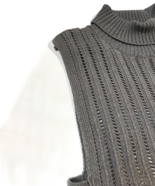 mizuiro-ind（ミズイロインド）mizuiro-ind (ミズイロインド) ニット　4-220040 グレー サイズ:表記無しの古着・服飾アイテム