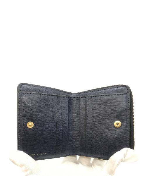 TORY BURCH（トリーバーチ）TORY BURCH (トリーバーチ) ロビンソン バイフォールド ウォレット　10009171 ブラックの古着・服飾アイテム