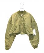 AZUL by moussyアズールバイマウジー）の古着「バックタックボリュームショートMA-1　250GST30-124B」｜グリーン