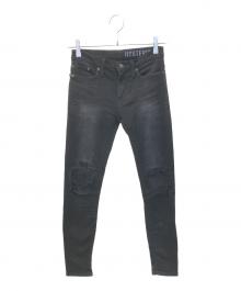 Hysteric Glamour（ヒステリックグラマー）の古着「ストレッチデニムパンツ　01191AP18」｜ブラック