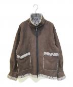 KASTANEカスタネ）の古着「ウェーブボアフライトジャケット KA4F145」｜ブラウン