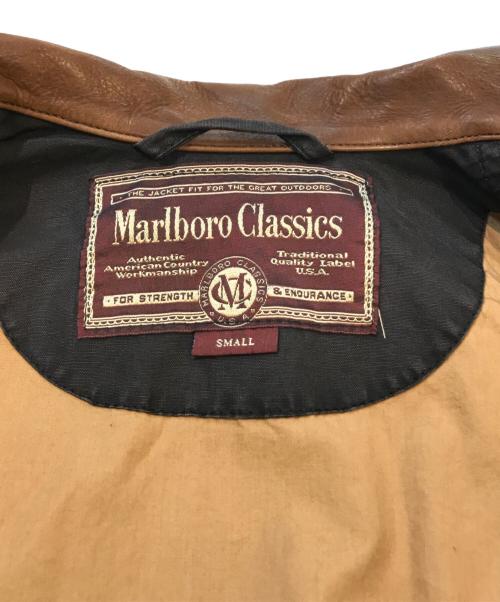 Marlboro Classics（マルボロクラッシクス）Marlboro Classics (マルボロクラッシクス) 襟レザージャケット ブラウン サイズ:Sの古着・服飾アイテム