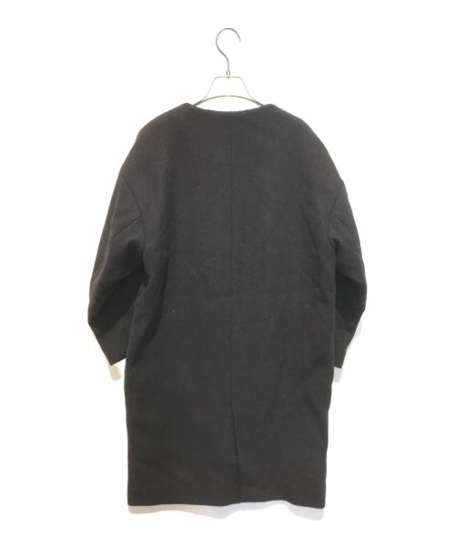 ELENDEEK（エレンディーク）ELENDEEK (エレンディーク) クルーネックコクーンロングコート ブラック サイズ:Sの古着・服飾アイテム