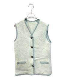 MOESSMER（モエスマー）の古着「ウールベスト」｜黄緑