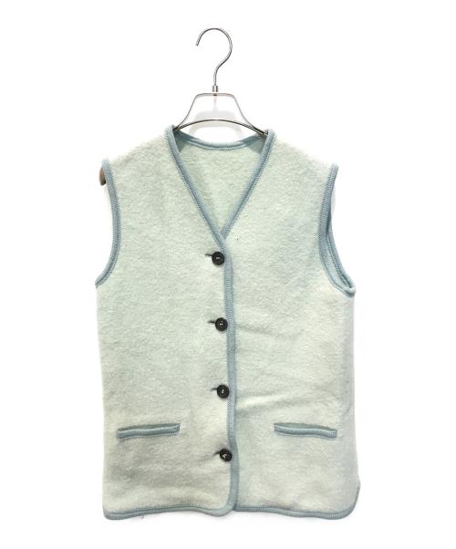 MOESSMER（モエスマー）MOESSMER (モエスマー) ウールベスト 黄緑 サイズ:44の古着・服飾アイテム