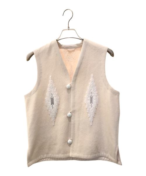 BRU NA BOINNE（ブルーナボイン）BRU NA BOINNE (ブルーナボイン) ダイヤモンドベスト アイボリー サイズ:1の古着・服飾アイテム