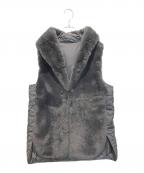 orveauオルヴォー）の古着「切替ファーベスト」｜グレー