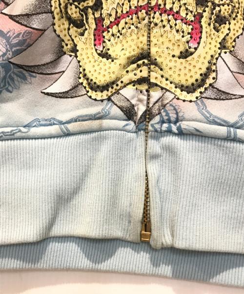 CHRISTIAN AUDIGIER（クリスチャンオードジェー）christian audigier (クリスチャンオードジェー) パーカー スカイブルー サイズ:Mの古着・服飾アイテム