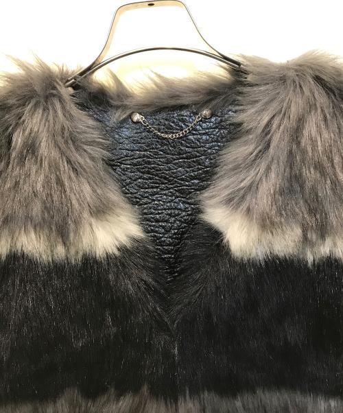 DIESEL（ディーゼル）DIESEL (ディーゼル) ロングファーベスト ブラック サイズ:XSの古着・服飾アイテム