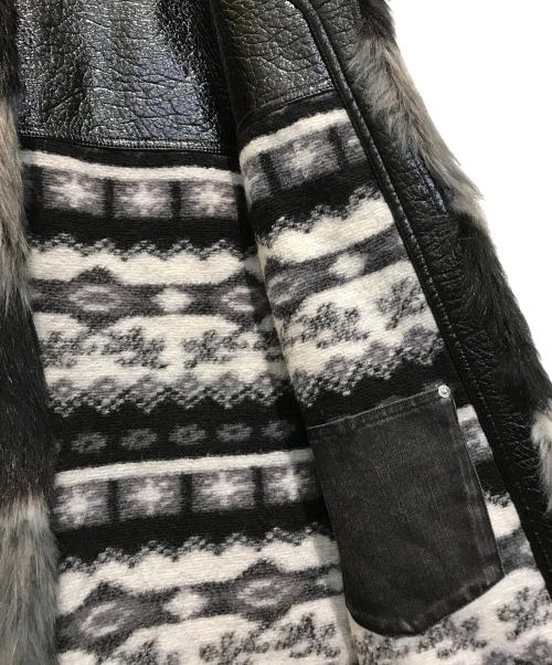 DIESEL（ディーゼル）DIESEL (ディーゼル) ロングファーベスト ブラック サイズ:XSの古着・服飾アイテム