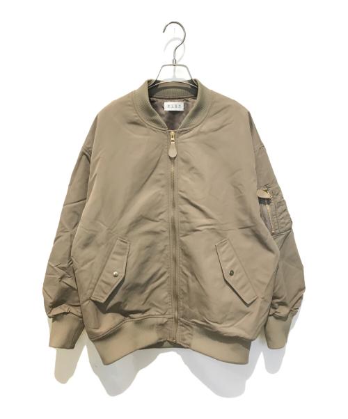 PLST（プラステ）PLST (プラステ) MA-1ブルゾン ベージュ サイズ:Sの古着・服飾アイテム