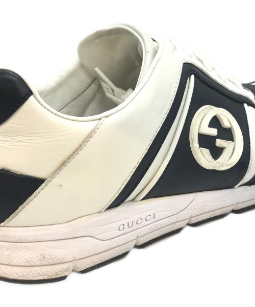 GUCCI（グッチ）GUCCI (グッチ) ローカットスニーカー　426184 ホワイト×ブラック サイズ:8 1/2の古着・服飾アイテム