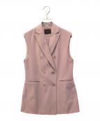 TOMORROW LANDトゥモローランド）の古着「ドレイピーオックス ダブルブレストジレ　13-07-22-07352」｜ピンク