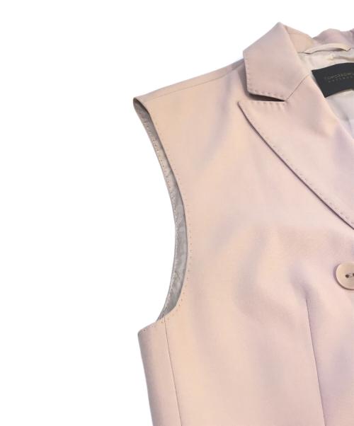 TOMORROW LAND（トゥモローランド）TOMORROW LAND (トゥモローランド) ドレイピーオックス ダブルブレストジレ　13-07-22-07352 ピンク サイズ:34の古着・服飾アイテム