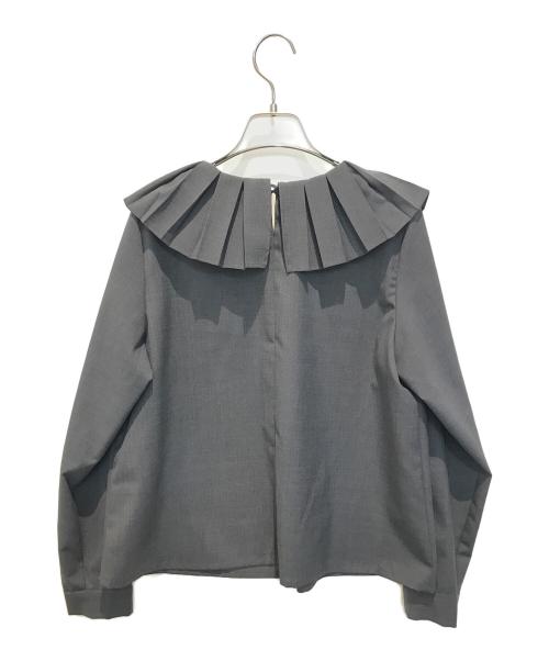 bulle de savon（ビュル デ サボン）bulle de savon (ビュル デ サボン) T/W Pleats ブラウス　03-01-BL-010-23-1 グレー サイズ:Fの古着・服飾アイテム