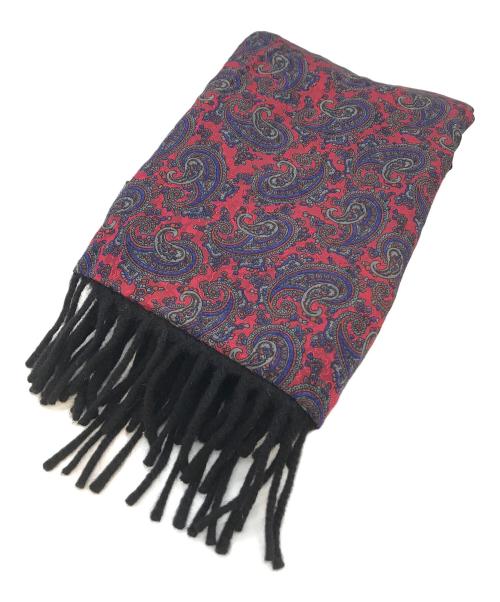 BRIONI（ブリオーニ）BRIONI (ブリオーニ) マフラー レッド×ブラックの古着・服飾アイテム