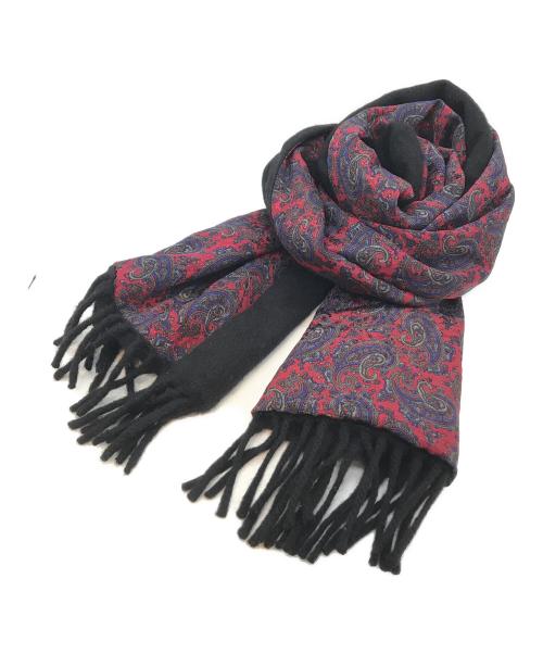 BRIONI（ブリオーニ）BRIONI (ブリオーニ) マフラー レッド×ブラックの古着・服飾アイテム