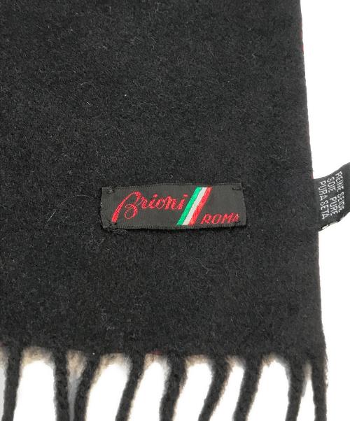BRIONI（ブリオーニ）BRIONI (ブリオーニ) マフラー レッド×ブラックの古着・服飾アイテム