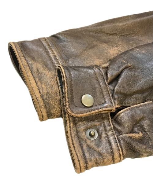 NO BRAND（ノーブランド）NO BRAND (ノーブランド) レザージャケット ブラウン サイズ:Fの古着・服飾アイテム