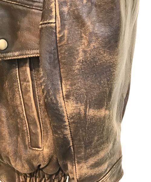 NO BRAND（ノーブランド）NO BRAND (ノーブランド) レザージャケット ブラウン サイズ:Fの古着・服飾アイテム