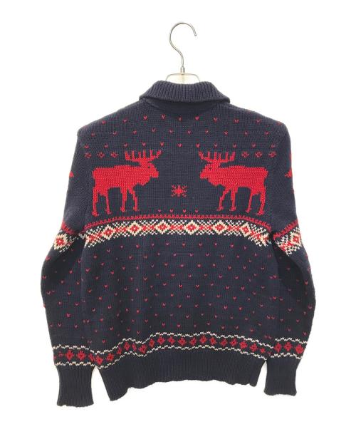 POLO RALPH LAUREN（ポロ・ラルフローレン）POLO RALPH LAUREN (ポロ・ラルフローレン) ハーフボタンカウチンニット ネイビー サイズ:Sの古着・服飾アイテム