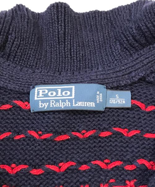 POLO RALPH LAUREN（ポロ・ラルフローレン）POLO RALPH LAUREN (ポロ・ラルフローレン) ハーフボタンカウチンニット ネイビー サイズ:Sの古着・服飾アイテム