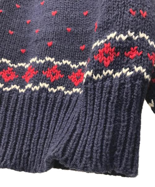 POLO RALPH LAUREN（ポロ・ラルフローレン）POLO RALPH LAUREN (ポロ・ラルフローレン) ハーフボタンカウチンニット ネイビー サイズ:Sの古着・服飾アイテム