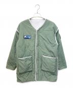 Left Aloneレフトアローン）の古着「リバーシブルジャケット　21LA-041」｜アイボリー×グリーン