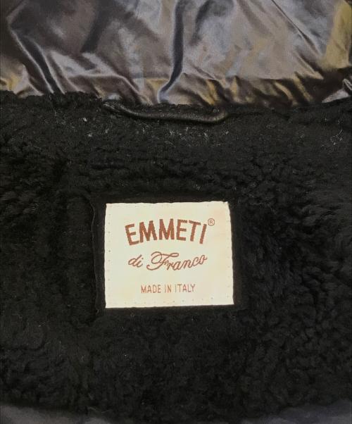EMMETI（エンメティ）EMMETI (エンメティ) ダッフルムートンダウンジャケット ブラック サイズ:50の古着・服飾アイテム