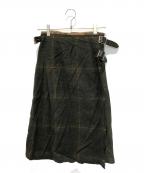 O'NEIL OF DUBLINオニールオブダブリン）の古着「ウール巻きスカート」｜グリーン